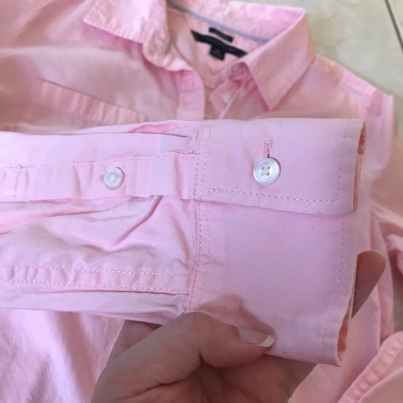 Tommy Hilfiger Pink Cotton Button Up Top Size Small - Picture 10 of 13